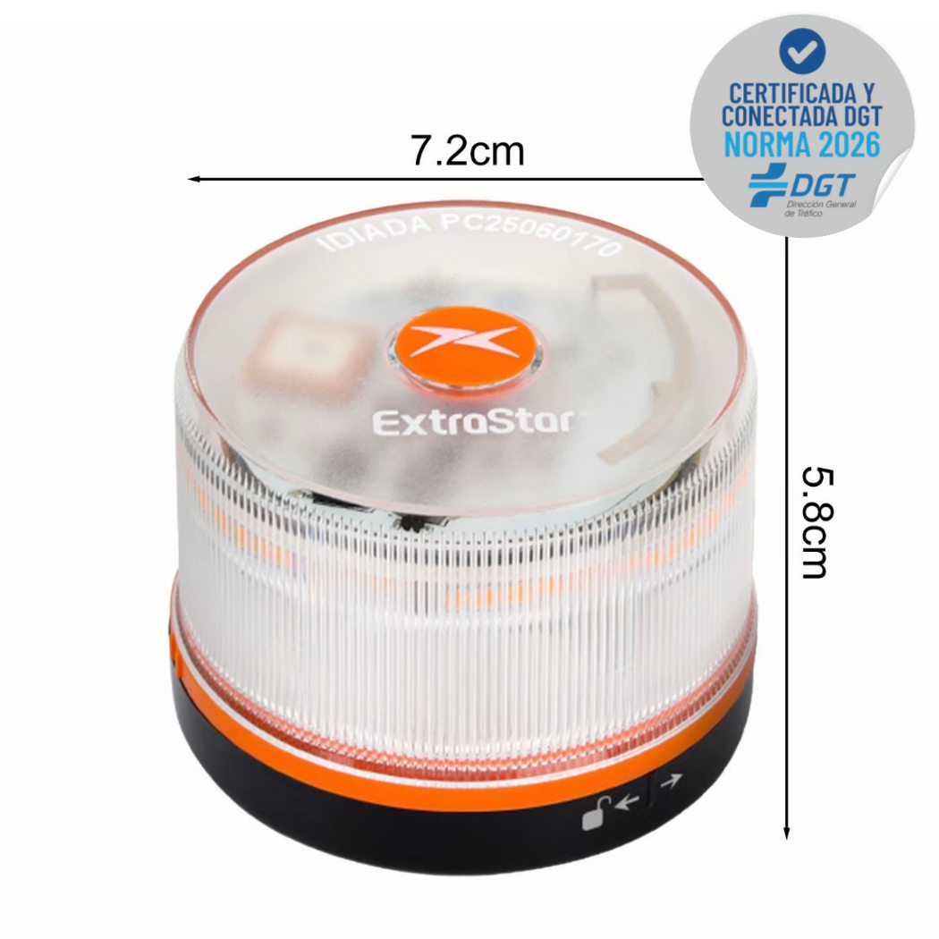 Baliza V16 | 2ª GENERACION Geolocalización DGT 3.0 | Luz Emergencia Coche Homologado DGT | SIM y Datos Pagados hasta 2038